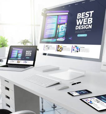Juggling Multiple Web Design Projects Successfully Web designer managing multiple project mockups