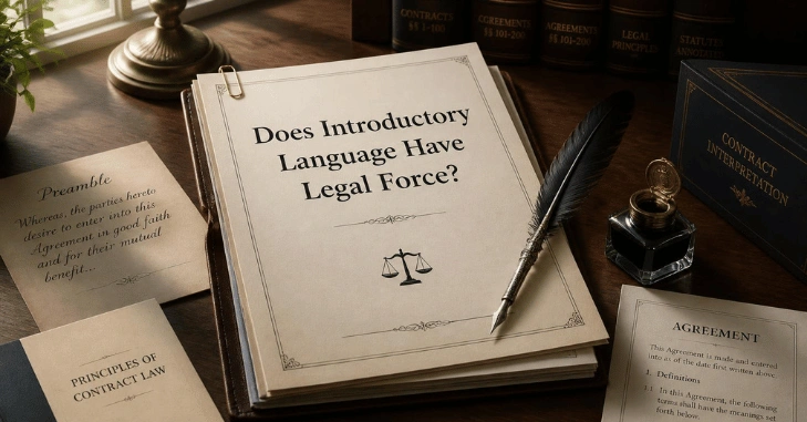Does Introductory Language Have Legal Force?